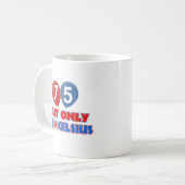 75e verjaardag design koffiemok (Voorkant links)