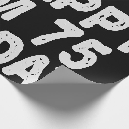 75e verjaardag.. dus blij dat ik 75 ben vandaag gr cadeaupapier (Hoek)