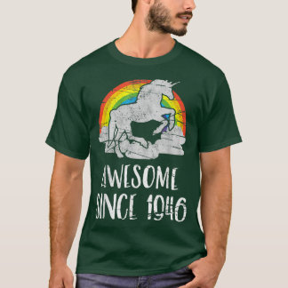 75e verjaardag,  eenhoorn, Geweldige sinds 1946 T-shirt