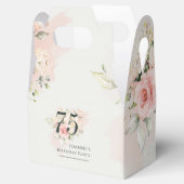75e verjaardag elke leeftijd roze Floral Bedankdoosjes (Geopend)