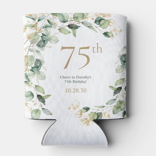 75e verjaardag Eucalyptus Blikjeskoeler (Achterkant)