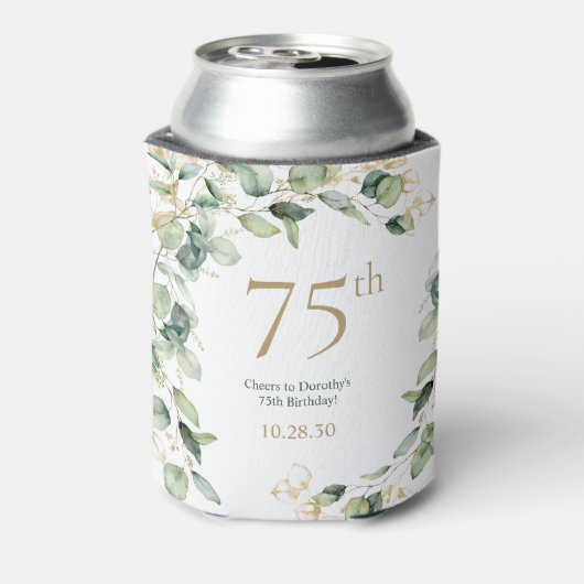 75e verjaardag Eucalyptus Blikjeskoeler (Blikje Achterkant)