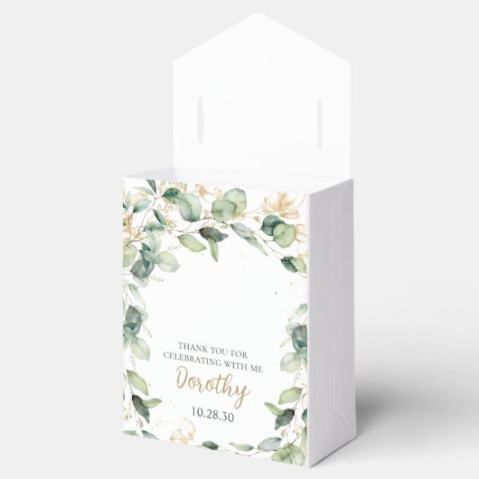 75e verjaardag Eucalyptus Dank u Bedankdoosjes (Geopend)