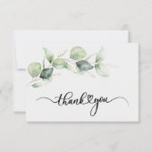 75e verjaardag Eucalyptus met de hand geschreven d Bedankkaart (Voorkant)