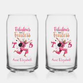 75e verjaardag Fabulous tante  Blikvorm Glas (Voorkant)