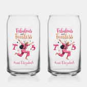 75e verjaardag Fabulous tante  Blikvorm Glas (Achterkant)