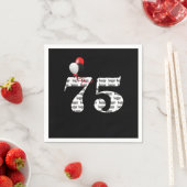 75e verjaardag feestballonnen servet (Insitu)