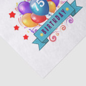 75e verjaardag Festive Colorful Balloons C01GZ Tissuepapier (Detail)