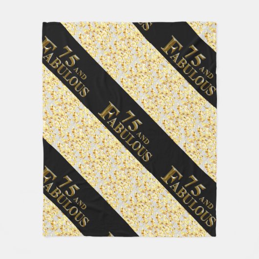 75e verjaardag fleece deken (Voorkant)