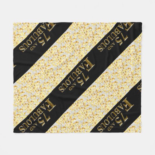 75e verjaardag fleece deken (Voorkant (Horizontaal))