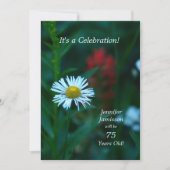 75e verjaardag Floral White Daisy Flower Kaart (Voorkant)