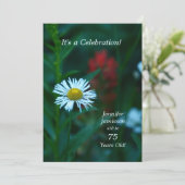 75e verjaardag Floral White Daisy Flower Kaart (Staand voorkant)