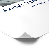 75e Verjaardag foto custom Sign In Party Board 75 Poster (Hoek)