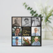 75e verjaardag Fotocollage 75 jaar in de maak Kaart (Staand voorkant)