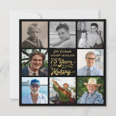 75e verjaardag Fotocollage 75 jaar in de maak Kaart (Voorkant)