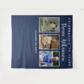 75e verjaardag fotocollage achtergrond banner wandkleed (Voorkant (horizontaal))