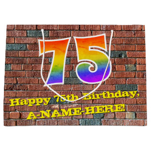 75e verjaardag: Fun, door graffiti geïnspireerde r Groot Cadeauzakje