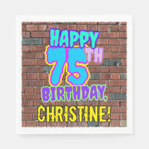 75e verjaardag ~ Fun, door Urban Graffiti geïnspir Servet