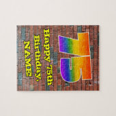 75e verjaardag: Fun Graffiti-geïnspireerde regenbo Legpuzzel (Horizontaal)