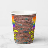 75e verjaardag: Fun Graffiti-geïnspireerde regenbo Papieren Bekers (Links)
