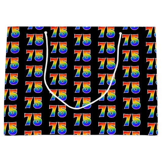75e verjaardag: Fun Rainbow Event Nummer 75 Patroo Groot Cadeauzakje (Voorkant)