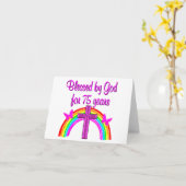 75E VERJAARDAG GEBED GEPERSONALISEERD ONTWERP KAART (Gele Bloem)