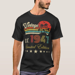 75e verjaardag, geboren in 1947 uitgave beperkt t t-shirt