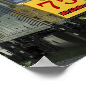 75e verjaardag Gele trein 11x14 matte poster (Hoek)