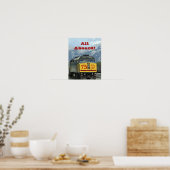 75e verjaardag Gele trein 11x14 matte poster (Keuken)