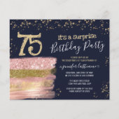 75e verjaardag Glitter Cake verrassingsbegroting (Voorkant)