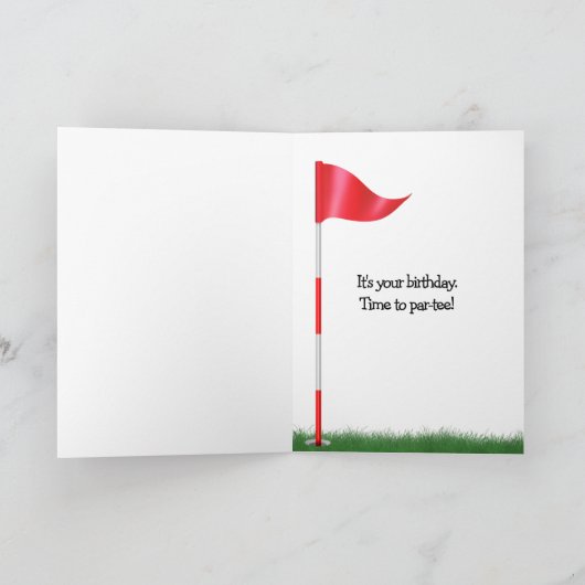 75e verjaardag golfbal in gras kaart