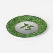 75e verjaardag golfbal op graspapier Bord (Gekanteld)