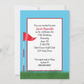 75e verjaardag golfthema kaart (Achterkant)