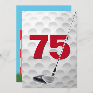 75e verjaardag golfthema kaart