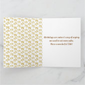 75e verjaardag gouden nummer patroon kaart (Binnen)