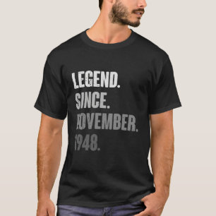 75e verjaardag Grappig 75 Jaar Oud November 1948 V T-shirt