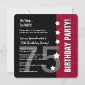 75e verjaardag Grappig niet over de heuvel Z75D Kaart (Voorkant)