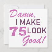 75e verjaardag Humor Kaart (Voorkant)