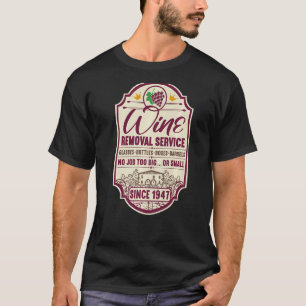 75e verjaardag I Etikettering wijndecanter I wijnv T-shirt