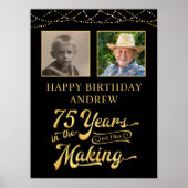 75e verjaardag in het maken van 2 foto's poster (Voorkant)