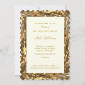 75e verjaardag Jubileum Gold Ivory Elegant Kaart (Achterkant)