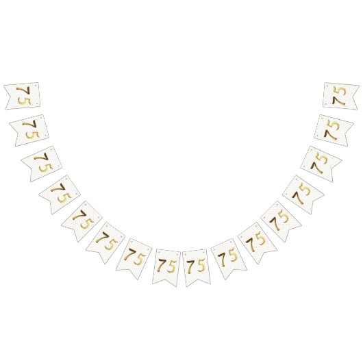 75e verjaardag Jubileum goudnummer bruiloft Vlaggetjes (Alle)