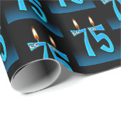 75e verjaardag kaarsen met Eyeballen Cadeaupapier (Rol Hoek)