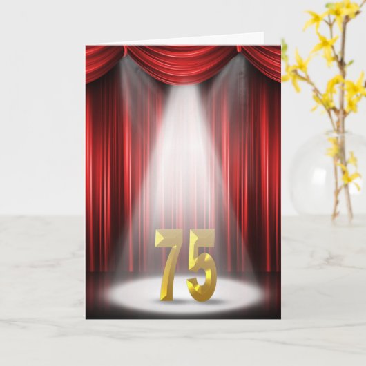 75e verjaardag kaart (Gele Bloem)