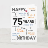 75e verjaardag Kaart (Voorkant)