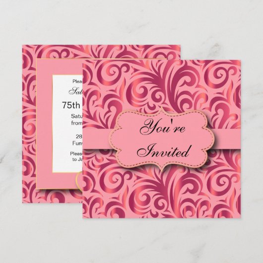 75e verjaardag kaart (Voorkant / Achterkant)