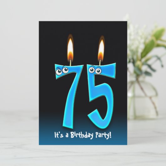 75e verjaardag kaart (Staand voorkant)