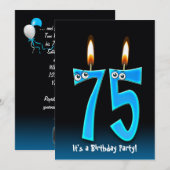 75e verjaardag kaart (Voorkant / Achterkant)