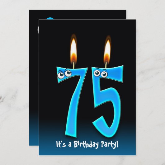 75e verjaardag kaart (Voorkant / Achterkant)