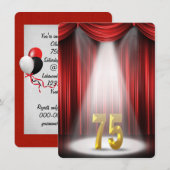 75e verjaardag kaart (Voorkant / Achterkant)